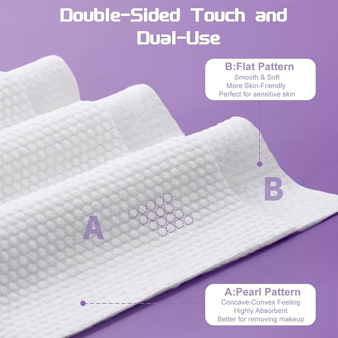 Disposable Face Towel 200 Count, Soft Cotton Face Towels, Dry Wipes Facial - Image 2