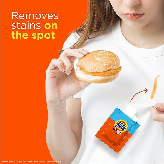 Tide Stain Remover for Clothes, Tide To Go Wipes, Instant Stain Remover for - Image 8