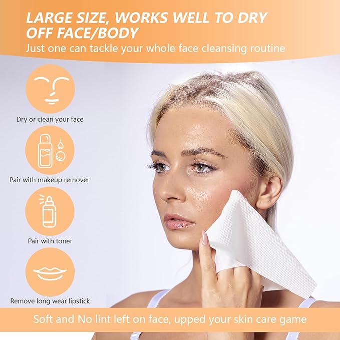 Disposable Face Towel with Bamboo Drawer Storage Box - Image 5