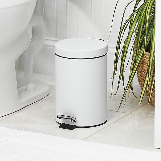 mDesign Pedal Bin — Metal Waste Bin - Image 2
