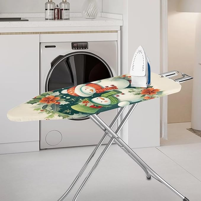 ZDCUSTOM Couple Snowman Ironing Board Cover, Merry Christmas Non Stick Scorch - Image 2