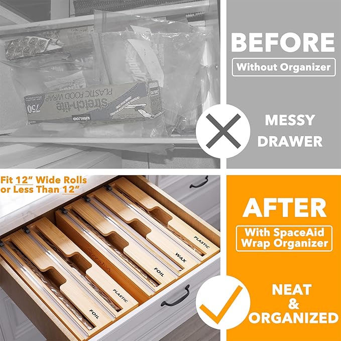 SpaceAid WrapNeat 3 in 1 Wrap Organizer - Image 2