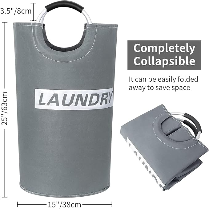 ZEROJETLAG 82L Large Laundry Basket Collapsible Hamper - Image 2
