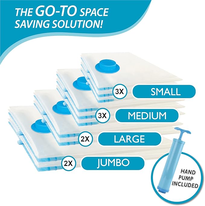 Cozy Essential Vacuum Storage Bags, Compression Space Saver Bags - Image 4