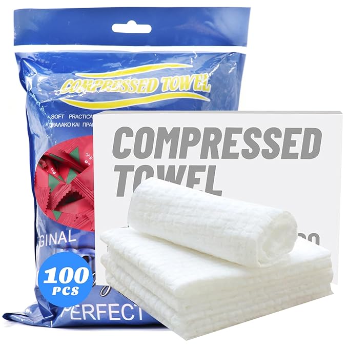 100 Pcs Mini Compressed Towels, Disposable Face Compressed Towel, Compressed - Image 9