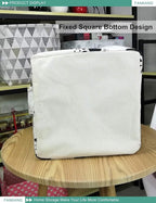 FANKANG Square Nursery Hamper Storage Bins Canvas Laundry Basket Foldable - Image 6