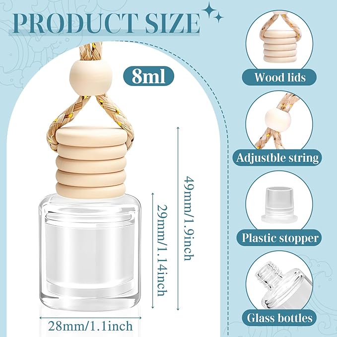 AROIC Car Air Freshener 6 Pack, Long Lasting Fresh Aroma Diffuser Set - Image 6