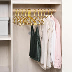 Amber Home 20 Pack Premium Matte Gold Aluminum Coat Hangers, 16.5” Extra Smooth - Image 6