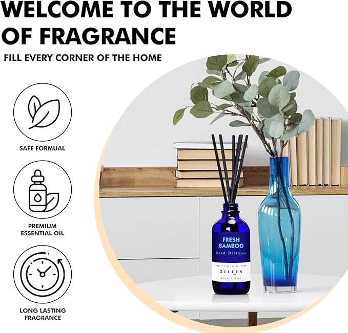 Reed Diffuser, Fresh Bamboo Scented Diffuser - Image 2