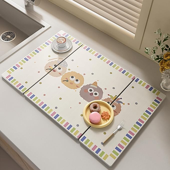 Stone Drying Mat for Kitchen Counter, Large Stone Dish Drying Mat by IMGROSE