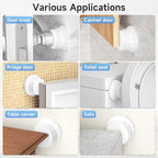 8PC Door Stoppers for Wall, 1.65 x 0.9 Inch Door Knob Wall Protector - Image 7