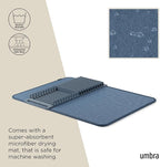 Umbra Udry Dish Rack and Microfiber Drying Mat – Space-Saving Design Folds Up - Image 5