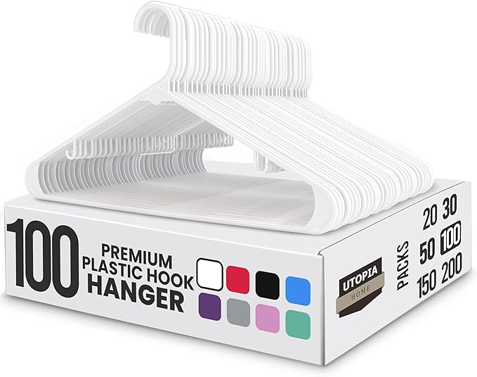 Utopia Home Plastic Hangers 100 Pack by UTOPIAHOME
