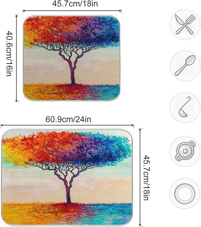 Absorbent Dish Drying Mat for Kitchen Counter - Image 3