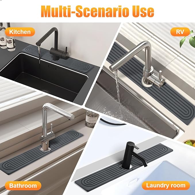 Kitchen Sink Faucet Mat, Super Absorbent Diatomaceous Earth Kitchen Sink Mat - Image 7
