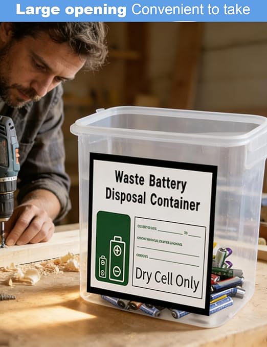2 Pack Battery Disposal Container, Used Battery Containers - Image 7