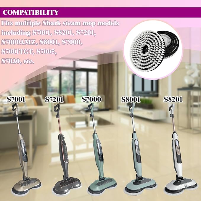Steam Cleaner Mop Replacement Brush Heads - Image 4