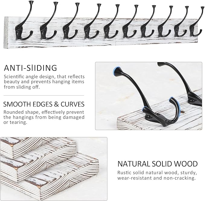 IBosins 34'' Coat Rack Wall Mount - Image 2