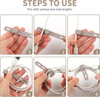 Oligei 25 Pcs Silicone Cable Ties, Cable Ties Reusable, High Elasticity Cord - Image 5