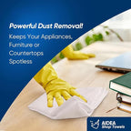 AIDEA Microfiber Cleaning Cloth White-100PK, Absorbent Cleaning Rags, - Image 3