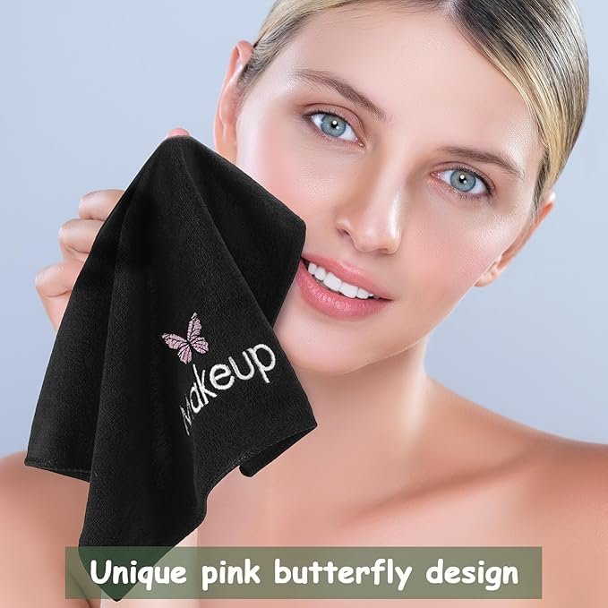Shimeyao 20 Pack Makeup Towels Black Makeup Washcloths - Image 7