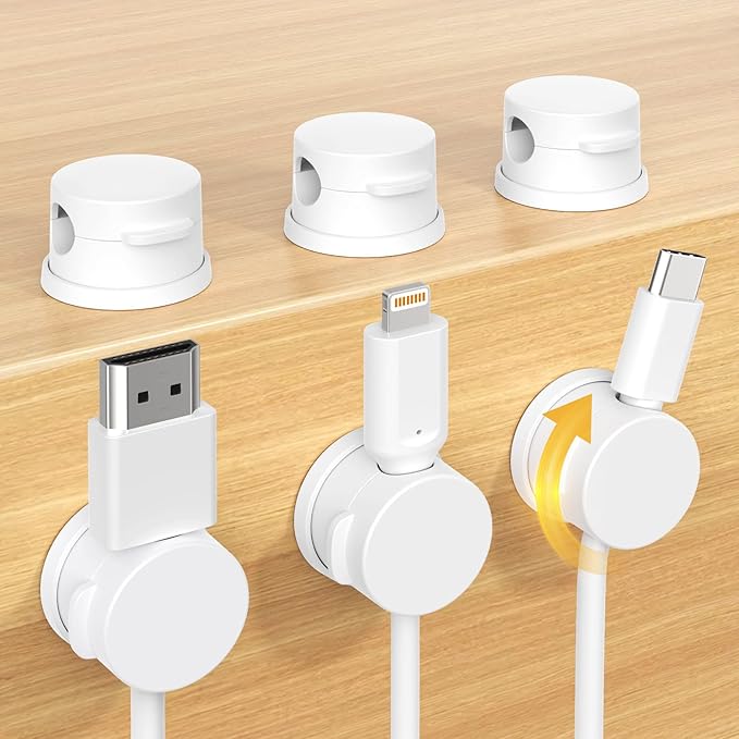 Swiveling Cord Holder, Magnetic Cord Organizer, Inchor Cable Organizer by INCHOR