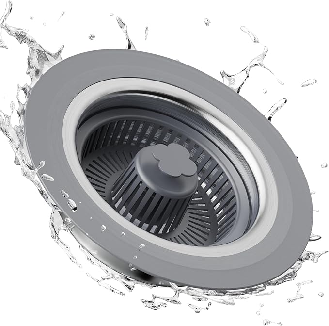 Upgraded 3 in 1 Universal Kitchen Sink Stopper Strainer-Mauve by XLMSPORTS