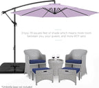 Best Choice Products 10ft Offset Cantilever Hanging Market Patio Umbrella, 8 Sturdy Ribs, Easy Adjustment - Lavender - Image 2