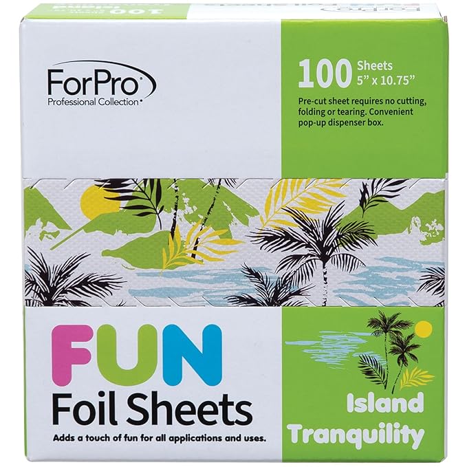 ForPro FUN Island Tranquility 5" Foil Sheets, Aluminum Hair Foils - Image 5