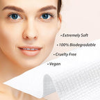 Disposable Face Towels, Biodegradable Facial Towels Clean Face Towels XL - Image 2