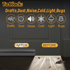 MAXTID Large Door Draft Blocker 32" Grey Bottom Door Draft Stoppers - Image 3