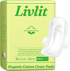 Livlit Regular Size Ultra Thin Sanitary Pads, 100% Organic Cotton from Texas by LivlitOrganicPads