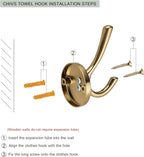 TUNNY 3 Pack Round Coat Towel Hooks - Image 3