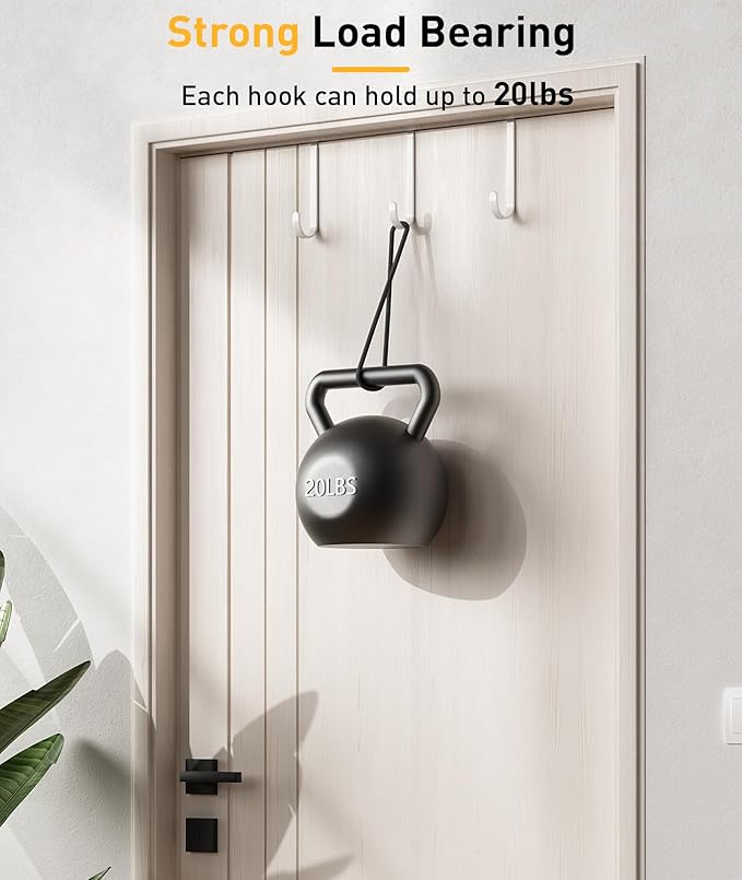 4 Pack Over The Door Hooks, Door Hanger Hook, Towel Hooks - Image 4