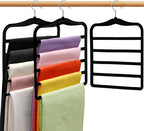 Closet Organizers and Storage, 3 Pack Velvet Pants-Hangers-Space-Saving by SHUKEEKA