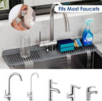 24 Inch Silicone Faucet Mat for Kitchen Sink Splash Guard - Image 3