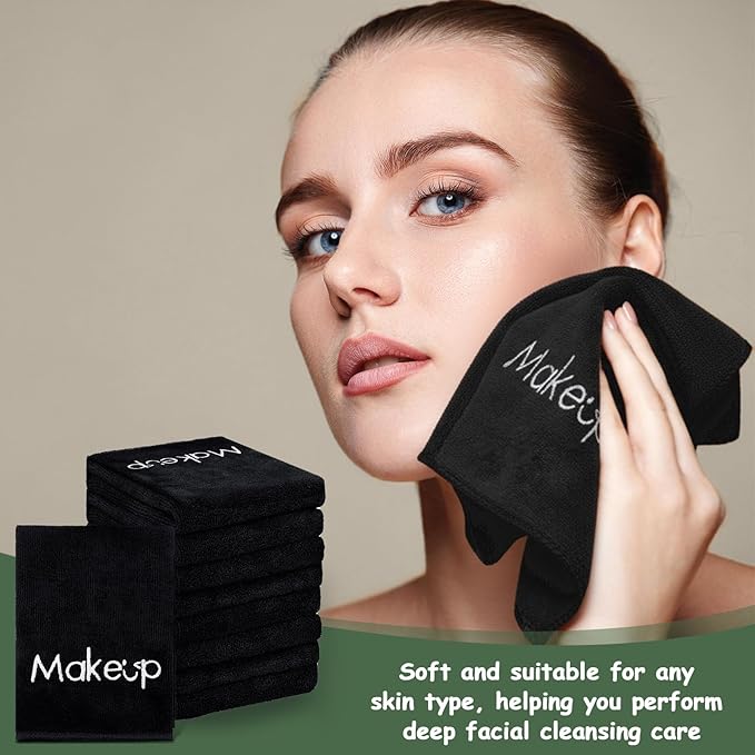 Shimeyao 20 Pack Makeup Towels Black Makeup Washcloths - Image 5