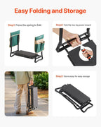 VEVOR Garden Kneeler and Seat, 330 lbs Load Capacity, 8" EVA Wide Pad, Foldable Garden Stool, Kneeling Bench for Gardening with Tool Bag, Gifts for Women, Grandparents, Seniors, Mom and Dad - Image 8