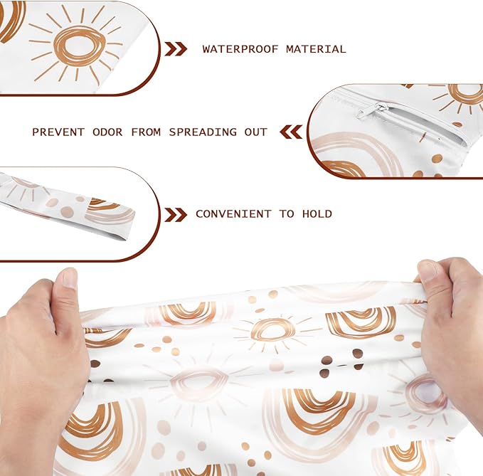 Shappy 2 Pcs Large Travel Laundry Bag Washable Waterproof Wet Dry Large Dirty - Image 3