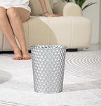 Small Metal Trash Can Wastebasket, Decorative Honeycomb Garbage Can Waste Basket - Image 6