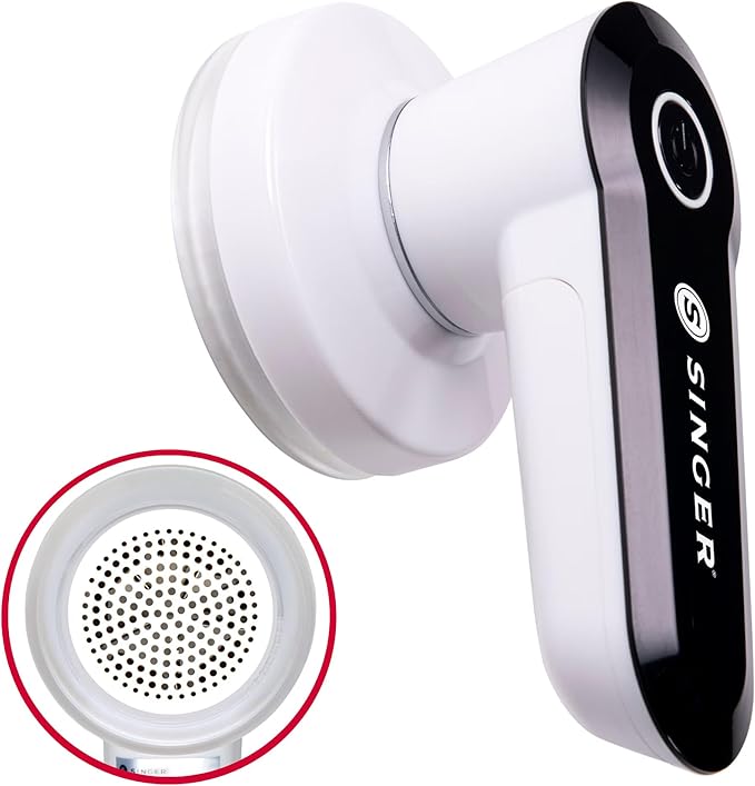 SINGER Compact Fabric Shaver and Lint Remover | Portable, Battery Operated by Singer%C2%AE