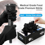 FINITEX Black Nitrile Disposable Medical Exam Gloves - Image 5
