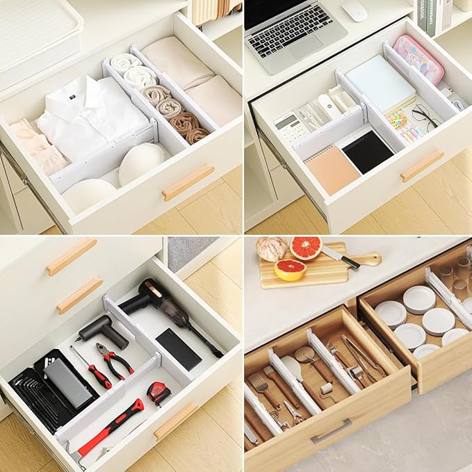 Drawer Dividers for Clothes 4" High 10.9"-18" Expandable Dresser Drawer - Image 7
