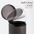TIPGO Small Trash Can with Lid Soft Close, 4.5 Liters / 1.2 Gallon Bathroom - Image 2