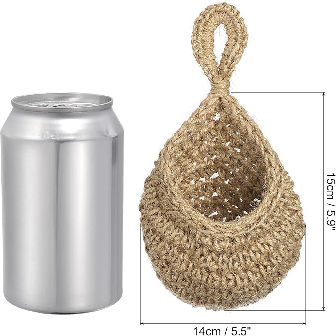 PATIKIL Hanging Fruit Baskets for Kitchen, Mini Size Teardrop Home Decor - Image 2