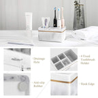 Shinowa Resin Toothbrush Holder, 5 Slots Hygienic Electric Toothbrush Holder - Image 3