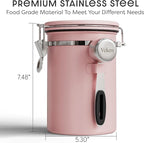 Veken Coffee Canister with Window, Easter Gifts Airtight Stainless Steel - Image 3
