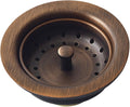 Sinkology Kitchen Sink Basket Strainer Drain TB35-01, Antique Copper by Sinkology