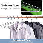 Amber Home 30 Pack Heavy Duty Metal Shirt Coat Hangers, Stainless Steel Clothes - Image 5