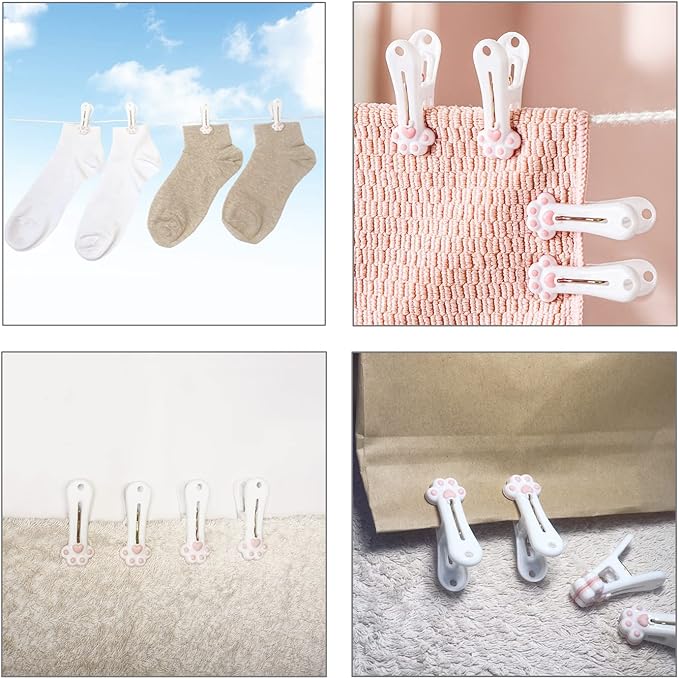 Plastic Clothespins Laundry Clothes Pins-24 Pack, Traceless Clothes Pegs - Image 6